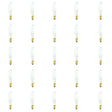Bulbrite 861164 Bulbrite Incandescent Pack of (25) Dimmable 15 Watt Tubular T6 Light Bulbs with Clear Glass Finish and Candelabra (E12) Screw Base, 2700K (Warm White Light)