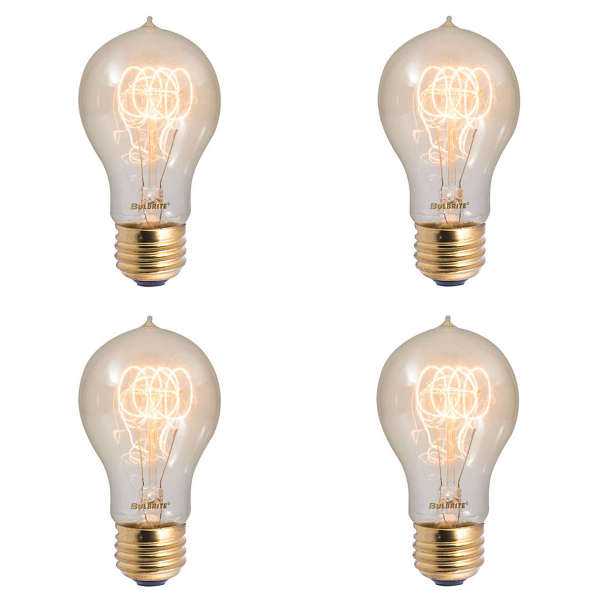 Bulbrite 861167 60W A19 NOSTALGIC LOOP E26 120V-4PK
