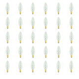 Bulbrite 861202 Bulbrite Incandescent Pack of (30) Torpedo B10 Chandelier Light Bulbs with European (E14) Screw Base, 5 Watt, 2700K (Warm White Light)