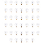 Bulbrite 861216 Bulbrite Incandescent G16.5 Candelabra Screw Base (E12) Light Bulb, 15 Watt, Clear Pack of 40