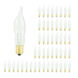 Bulbrite 861260 Bulbrite Incandescent CA5 Candelabra Screw Base (E12) Light Bulb, 7.5 Watt, Clear, 50 pack, 2700K