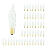 Bulbrite 861260 Bulbrite Incandescent CA5 Candelabra Screw Base (E12) Light Bulb, 7.5 Watt, Clear, 50 pack, 2700K