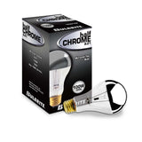 Bulbrite 861291 Bulbrite Pack of (8) 100 Watt Dimmable Half Chrome A21 Medium (E26) Incandescent Bulb