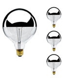 Bulbrite 861292 Bulbrite Pack of (4) Incandescent G40 Medium Screw Base (E26) Light Bulb, 100 Watt, Half Chrome