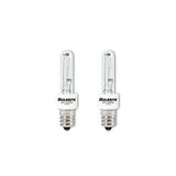 Bulbrite 861342 Bulbrite 20W T3 Bulbs with Candelabra Screw Base (E12) Light Bulb, 2-Pack, Clear, 2700K