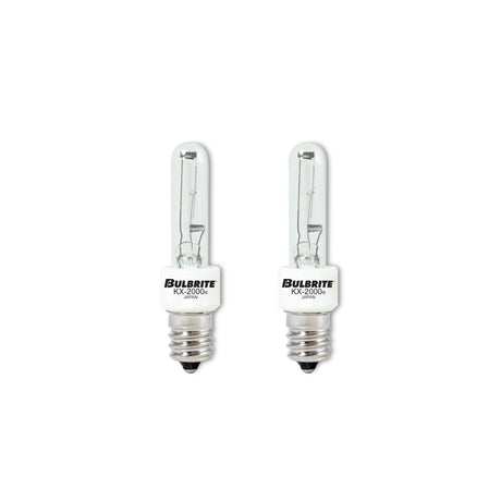 Bulbrite 861342 Bulbrite 20W T3 Bulbs with Candelabra Screw Base (E12) Light Bulb, 2-Pack, Clear, 2700K