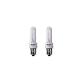 Bulbrite 861345 Bulbrite Pack of (2) 20 Watt Dimmable Frost T3 Candelabra (E12) Krypton/Xenon Bulb, 2700K