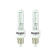 Bulbrite 861349 Bulbrite Pack of (2) 60 Watt Dimmable T3 Xenon Light Bulbs with E11 Mini-Candelabra Screw Base, Clear