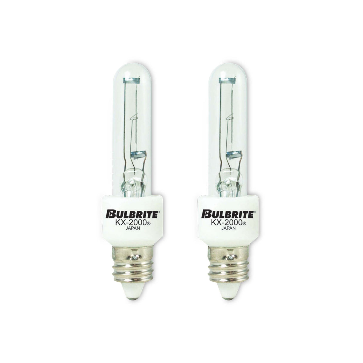 Bulbrite 861349 Bulbrite Pack of (2) 60 Watt Dimmable T3 Xenon Light Bulbs with E11 Mini-Candelabra Screw Base, Clear