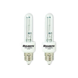 Bulbrite 861349 Bulbrite Pack of (2) 60 Watt Dimmable T3 Xenon Light Bulbs with E11 Mini-Candelabra Screw Base, Clear
