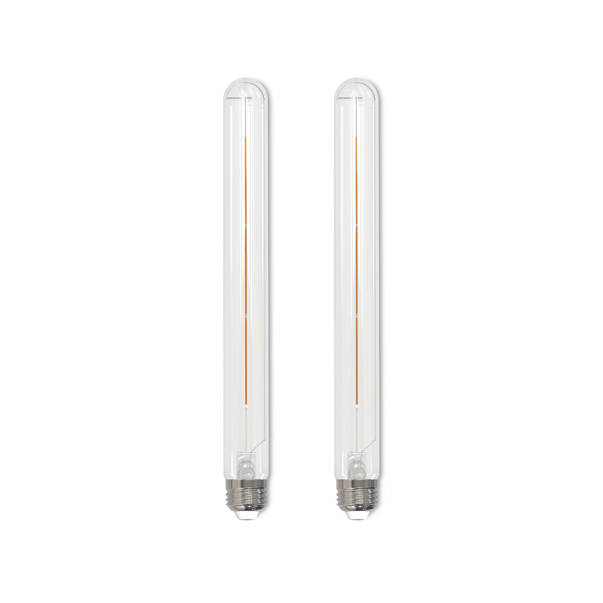 Bulbrite 861365 Bulbrite Pack of (2) 5 Watt Dimmable Clear Glass T9 LED Light Bulbs with Medium (E26) Screw Base, 2700K (Warm White Light), 450 Lumens