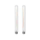 Bulbrite 861365 Bulbrite Pack of (2) 5 Watt Dimmable Clear Glass T9 LED Light Bulbs with Medium (E26) Screw Base, 2700K (Warm White Light), 450 Lumens