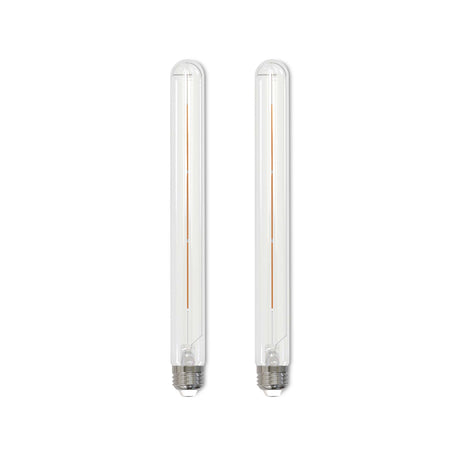 Bulbrite 861365 Bulbrite Pack of (2) 5 Watt Dimmable Clear Glass T9 LED Light Bulbs with Medium (E26) Screw Base, 2700K (Warm White Light), 450 Lumens