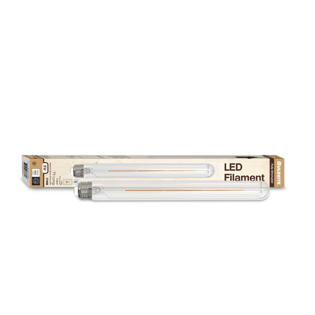Bulbrite 861365 Bulbrite Pack of (2) 5 Watt Dimmable Clear Glass T9 LED Light Bulbs with Medium (E26) Screw Base, 2700K (Warm White Light), 450 Lumens