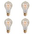 Bulbrite 861385 Bulbrite Incandescent A19 40 Watt Nostalgic Edison Quad Loop-style Light Bulb, Amber Glass, 4pk