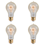 Bulbrite 861385 Bulbrite Incandescent A19 40 Watt Nostalgic Edison Quad Loop-style Light Bulb, Amber Glass, 4pk