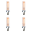 Bulbrite 861408 Bulbrite LED Filament T6 Nostalgic Thread Edison Light Bulb, 25 Watt Equivalent, 2100K, Antique, 4 Piece