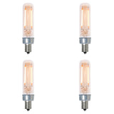 Bulbrite 861408 Bulbrite LED Filament T6 Nostalgic Thread Edison Light Bulb, 25 Watt Equivalent, 2100K, Antique, 4 Piece