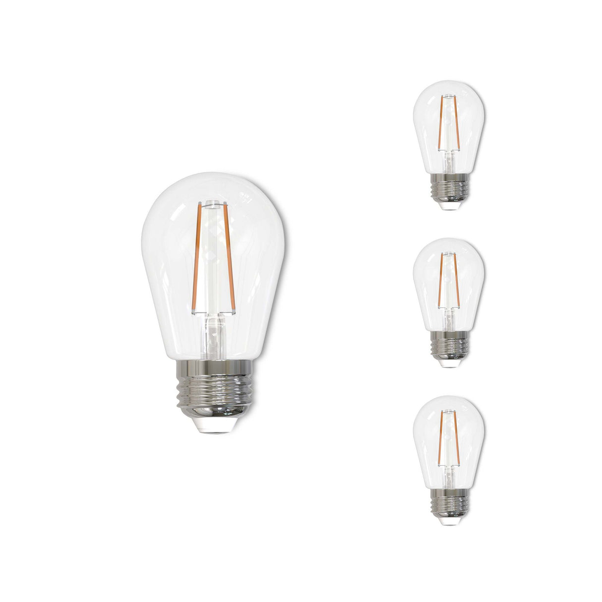 Bulbrite 861411 Bulbrite LED Filament S14 Dimmable Medium Screw Base (E26) Light Bulb 11 Watt Equivalent 2700K, Clear 4-Pack