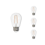 Bulbrite 861411 Bulbrite LED Filament S14 Dimmable Medium Screw Base (E26) Light Bulb 11 Watt Equivalent 2700K, Clear 4-Pack