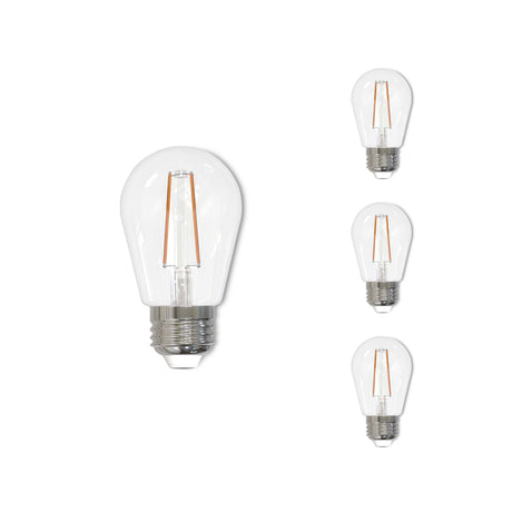 Bulbrite 861411 Bulbrite LED Filament S14 Dimmable Medium Screw Base (E26) Light Bulb 11 Watt Equivalent 2700K, Clear 4-Pack