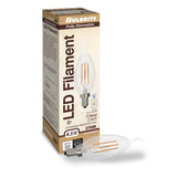 Bulbrite 861415 Bulbrite Pack of (4) 4.5 Watt Dimmable Clear Filament CA10 Candelabra (E12) LED Bulb - 350 Lumens, 2700K, and 90 CRI