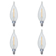 Bulbrite 861420 Bulbrite Pack of (4) 4.5 Watt Dimmable Clear Filament CA10 Candelabra (E12) LED Bulb - 350 Lumens, 3000K, and 90 CRI