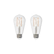 Bulbrite 861424 Bulbrite Pack of (2) 8.5 Watt Dimmable Clear Filament ST18 Medium (E26) LED Bulb - 850 Lumens, 3000K, and 90 CRI