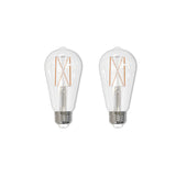 Bulbrite 861424 Bulbrite Pack of (2) 8.5 Watt Dimmable Clear Filament ST18 Medium (E26) LED Bulb - 850 Lumens, 3000K, and 90 CRI