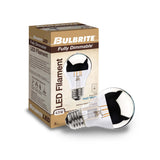 Bulbrite 861426 Bulbrite LED Filament Pack of (2) Dimmable 4.5 Watt Half Chrome A19 Light Bulbs with Medium (E26) Screw Base, 2700K (Warm White Light)