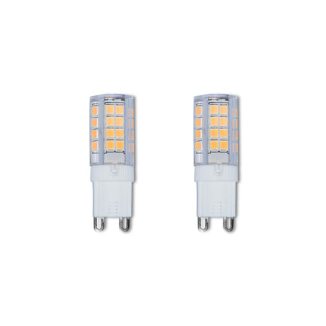 Bulbrite 861514 Bulbrite LED Mini T6 Dimmable Bi-Pin Base (G9) Light Bulb 35 Watt Equivalent 3000K, Clear 2-Pack