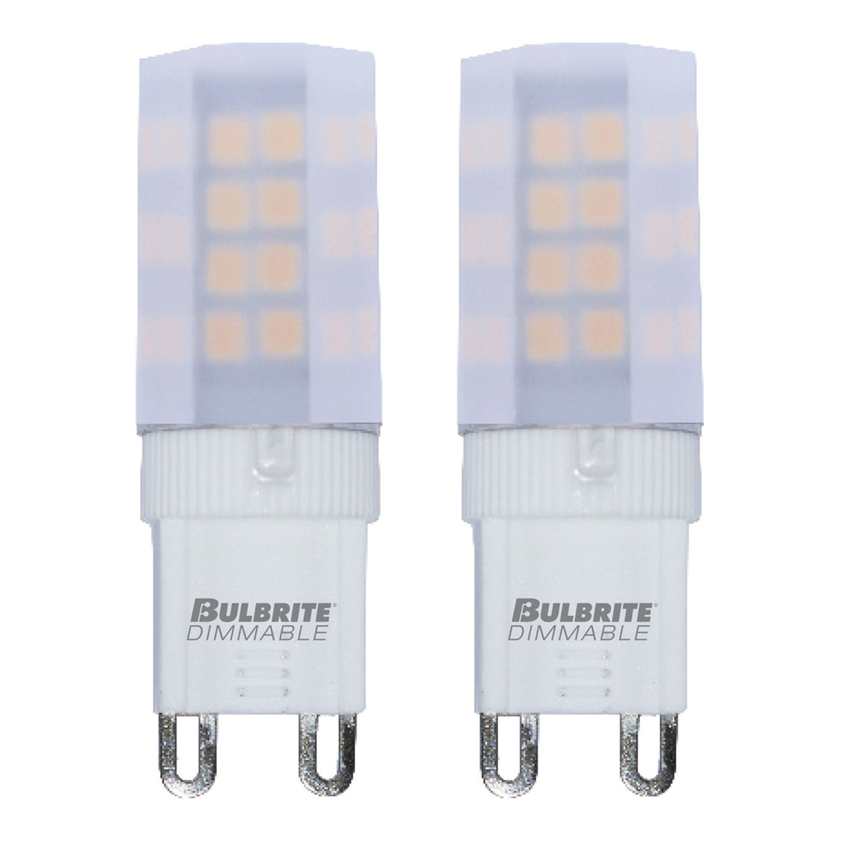 Bulbrite 861515 Bulbrite Pack of (2) 4.5 Watt Dimmable Frost Mini T4 Bi-Pin (G9) LED Bulb - 340 Lumens, 3000K, and 80 CRI