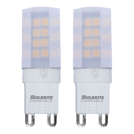 Bulbrite 861515 Bulbrite Pack of (2) 4.5 Watt Dimmable Frost Mini T4 Bi-Pin (G9) LED Bulb - 340 Lumens, 3000K, and 80 CRI