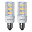 Bulbrite 861516 Bulbrite LED Mini T4 Dimmable Mini-Candelabra Screw Base (E11) Light Bulb 35 Watt Equivalent 3000K, Clear 1-Pack