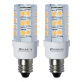 Bulbrite 861516 Bulbrite LED Mini T4 Dimmable Mini-Candelabra Screw Base (E11) Light Bulb 35 Watt Equivalent 3000K, Clear 1-Pack