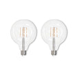 Bulbrite 861573 8.5W LED G40 Light Bulb 2700K Dimmable E26 800 Lumens 120V 2PK