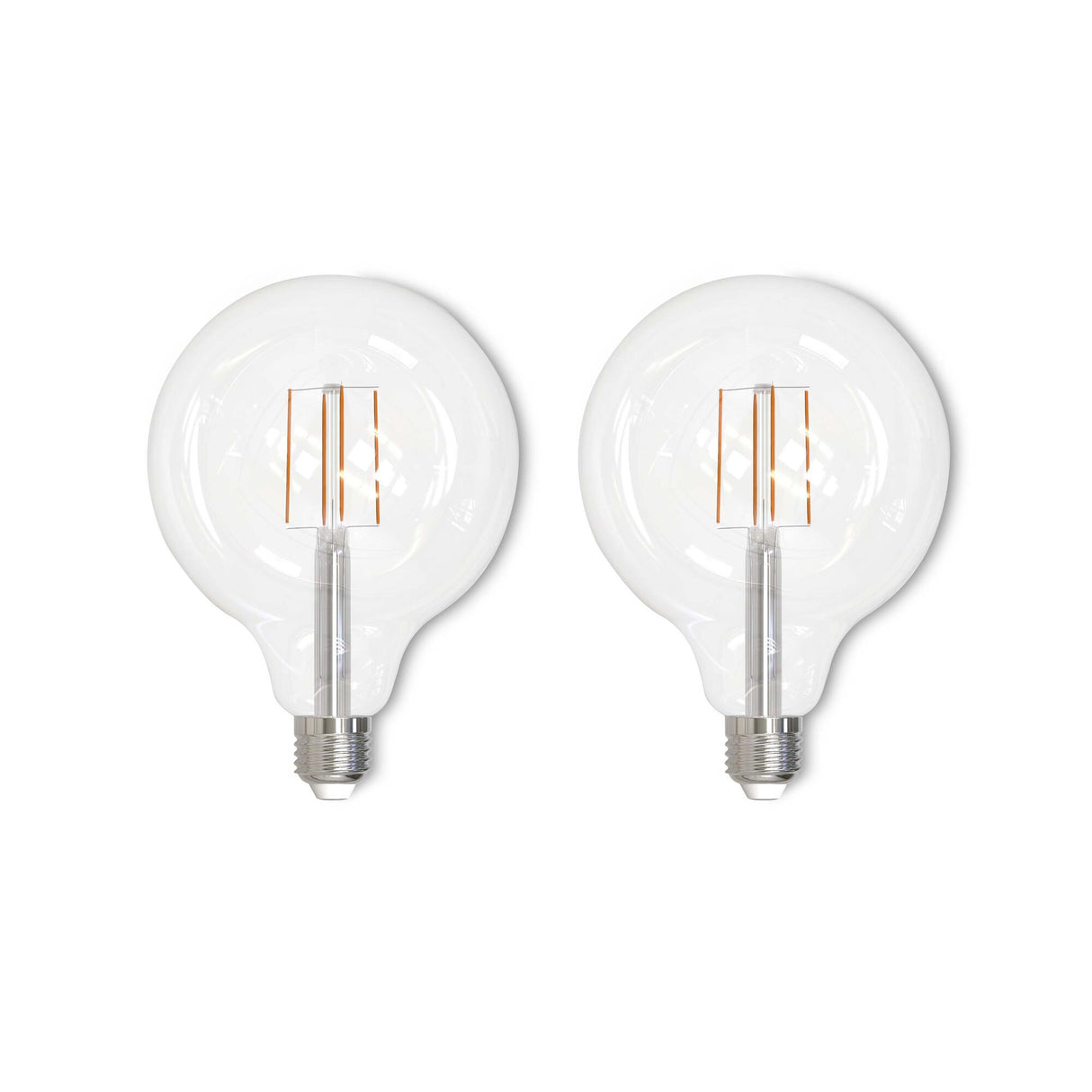 Bulbrite 861573 8.5W LED G40 Light Bulb 2700K Dimmable E26 800 Lumens 120V 2PK
