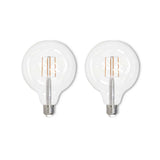 Bulbrite 861573 8.5W LED G40 Light Bulb 2700K Dimmable E26 800 Lumens 120V 2PK
