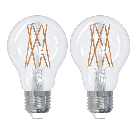 Bulbrite 861578 8.5W LED A19 Light Bulb 2700K Dimmable E26 1100 Lumens 120V 2PK
