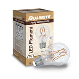 Bulbrite 861578 8.5W LED A19 Light Bulb 2700K Dimmable E26 1100 Lumens 120V 2PK