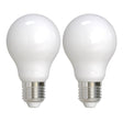 Bulbrite 861582 Bulbrite Pack of (2) 8.5 Watt Dimmable Milky Finish A19 Medium (E26) LED Bulb - 1100 Lumens, 2700K, and 80 CRI