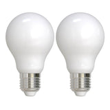 Bulbrite 861582 Bulbrite Pack of (2) 8.5 Watt Dimmable Milky Finish A19 Medium (E26) LED Bulb - 1100 Lumens, 2700K, and 80 CRI