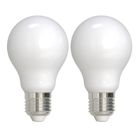 Bulbrite 861582 Bulbrite Pack of (2) 8.5 Watt Dimmable Milky Finish A19 Medium (E26) LED Bulb - 1100 Lumens, 2700K, and 80 CRI
