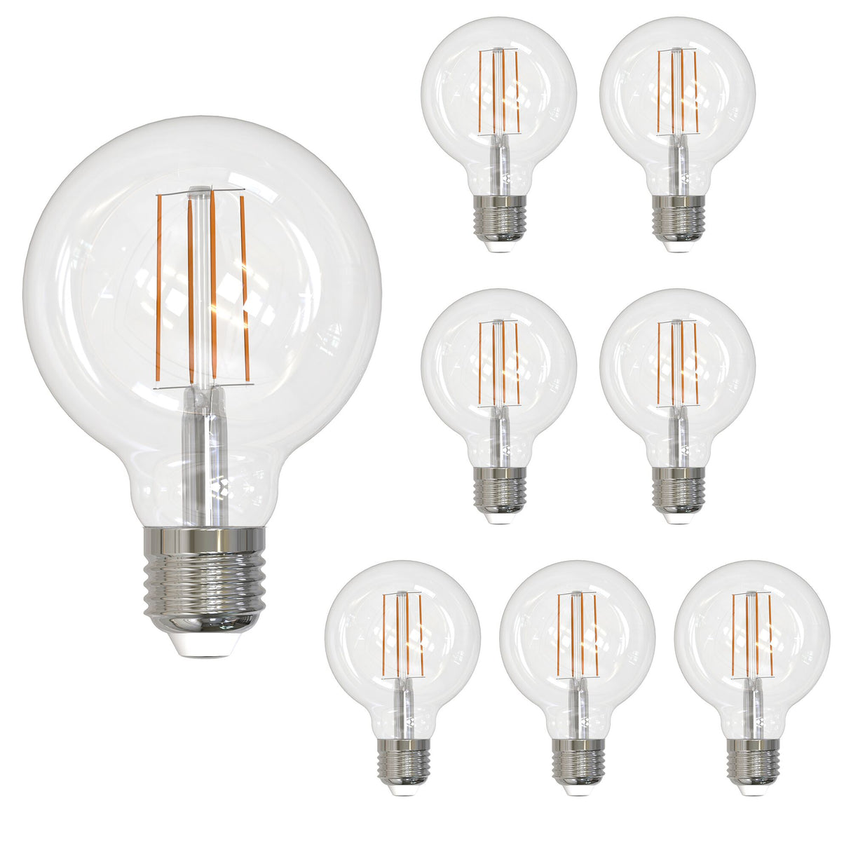 Bulbrite 861624 7W LED G25 2700K FILAMENT E26 DIM-8PK
