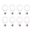 Bulbrite 862990 LED Filament 7.6 Watt Dimmable G25 Light Bulb with Milky Finish and Medium Screw 3000K E26 Base - 3000K (Soft White Light) 800 lumens