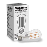 Bulbrite 862940 Bulbrite LED 7 Watt Dimmable ST18 Light Bulb with a Clear Finish and a Medium Screw E26 - 4000K (Cool White Light) 800 lumens