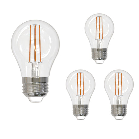 Bulbrite 861633 Bulbrite LED Filament Pack of (4) 7 Watt Dimmable A15 Light Bulb with Clear Glass Finish and Medium (E26) Base - 2700K (Warm White Light), 800 Lumens