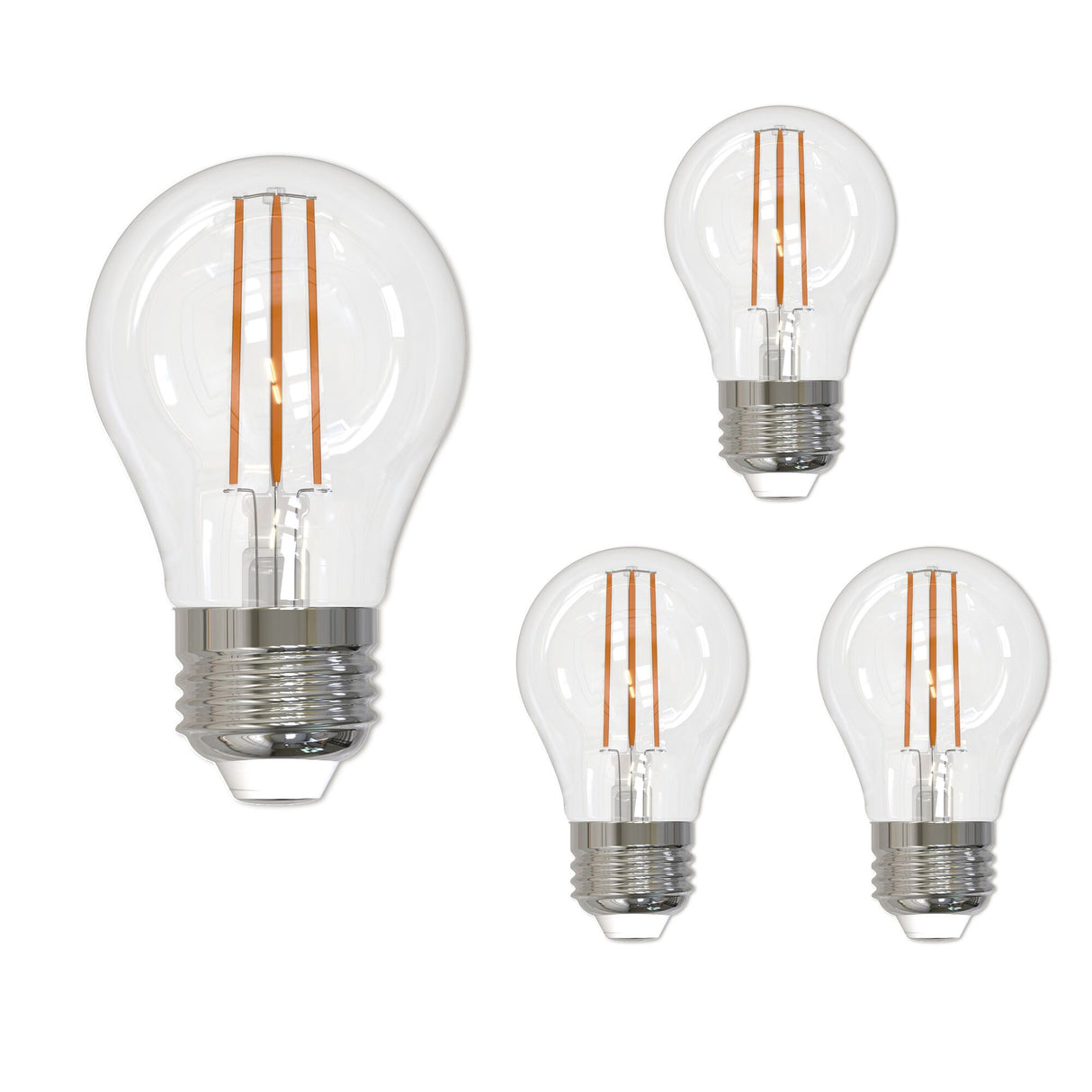 Bulbrite 861634 Bulbrite LED Filament Pack of (4) 7 Watt Dimmable A15 Light Bulb with Clear Glass Finish and Medium (E26) Base - 3000K (Soft White Light), 800 Lumens