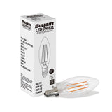 Bulbrite 861688 Bulbrite LED Filament Pack of (4) 5 Watt Dimmable B11 Light Bulb with Clear Glass Finish and Candelabra (E12) Base - 4000K (Cool White Light), 500 Lumens