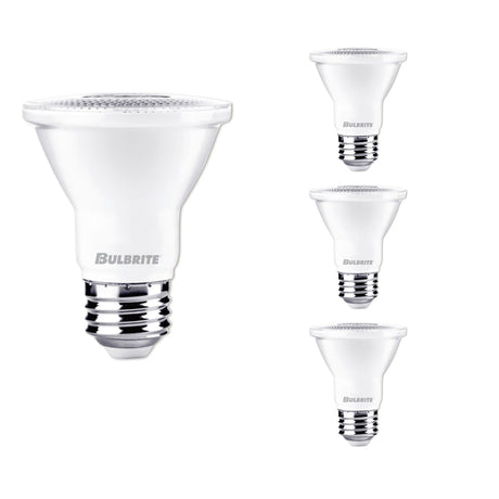 Bulbrite 861714 Bulbrite Pack of (4) 7 Watt Dimmable Flood PAR20 Medium (E26) LED Light Bulb - 3000K (Soft White Light), 500 Lumens